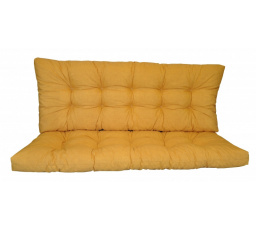 Vankúš na záhradnú hojdačku 140 cm - žltá látka