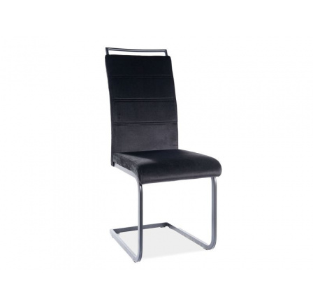 Jedálenská stolička H-441 Velvet, čierna Velvet 117/čierna matná