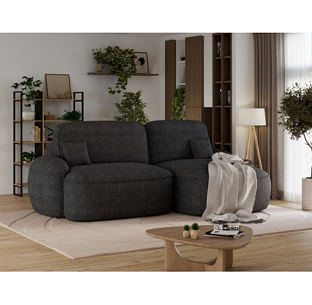 Rohová pohovka Tesalia s funkciou spania a úložným priestorom, sivá bouclé, pravá strana Royal 05 197x115 Pravá 1