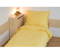 Obliečky bavlna UNI 140x200, 70x90cm Sýto žltá hotelový uzáver