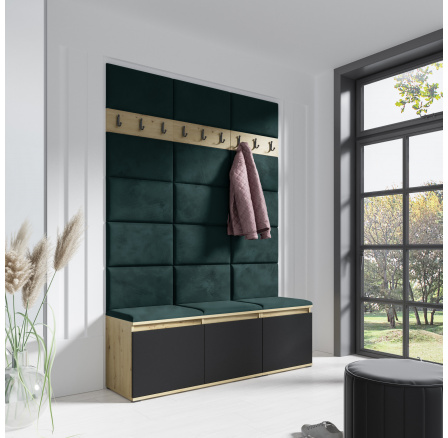 Predsieňová stena EMI 6, Trinity 28/Artisan + Black