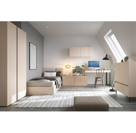 Detská izba LUCA-02, béžová/piesková/mastená