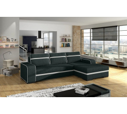 Rohová sedacia súprava Funny P čierna/EKO biela