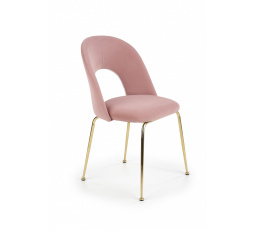 Jedálenská stolička K385, svetloružová/zlatá