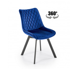 Jedálenská otočná stolička K520, Modrá/Čierna