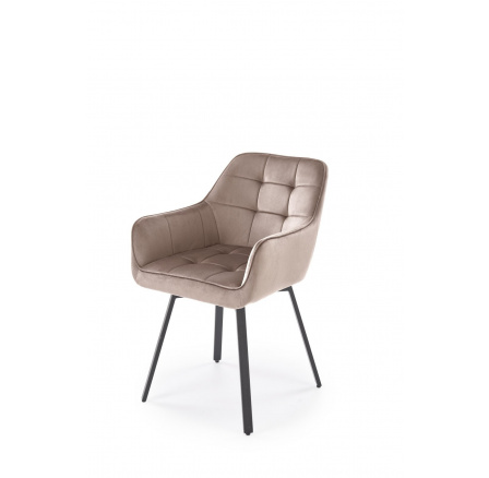 Jedálenská stolička K588, Béžový Velvet/Čierna Jedálenská stolička K588, Béžový Velvet/Čierna