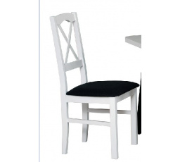 NIEL 11 (NILO 11)-jedálenská stolička BIELA / látka ČIERNA 13X - kolekcia "DRE" (K150-Z)