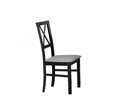 MIA 4 (MILANO 4)- jedálenská stolička čierna/ látka 10 sivá - kolekcia "DRE" (K150-Z)