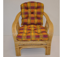 Poduška na kreslo Rio De Janeiro látka okrová kocka