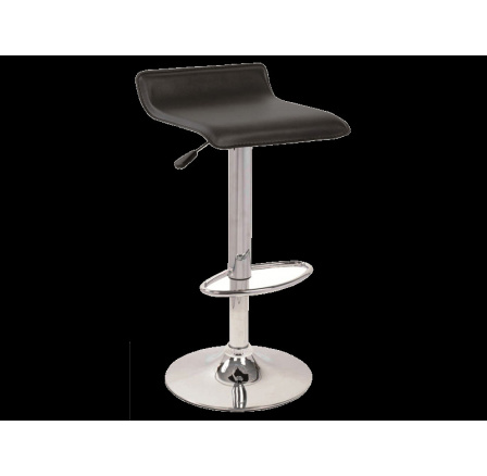 Barová stolička A-044, čierna ekokoža