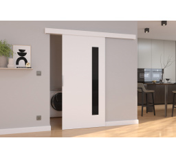 Posuvné dvere na stenu GELA 76 White+Black Lacobel