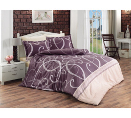 Saténová obliečka na vankúš Morano šedofialová