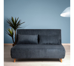 Sofa SOLACE dvojmiestna pohovka s funkciou spania manšester modrá 140x91x84 cm 871677