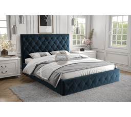 Posteľ ROMA - 180x200, Kovová na plynových zdvihákoch, modrá