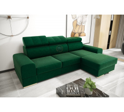 Rohová sedacia súprava ROYAL MINI 260×160 - zelená, pravá