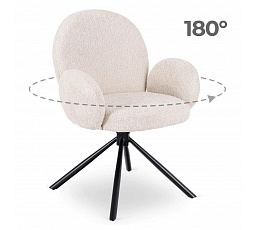 Otočná stolička MUSSO Béžová Boucle