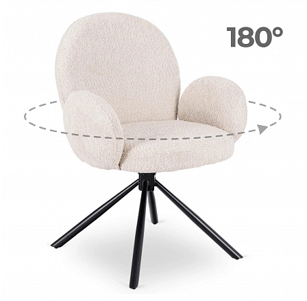 Otočná stolička MUSSO Béžová Boucle