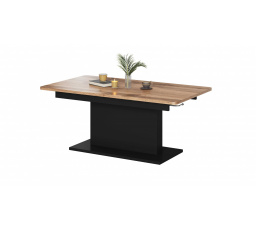 Konferenčný stôl BUSETTI, čierny/dub wotan