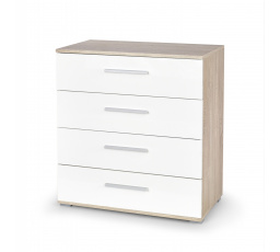 Komoda LIMA KM-3, dub sonoma/biela