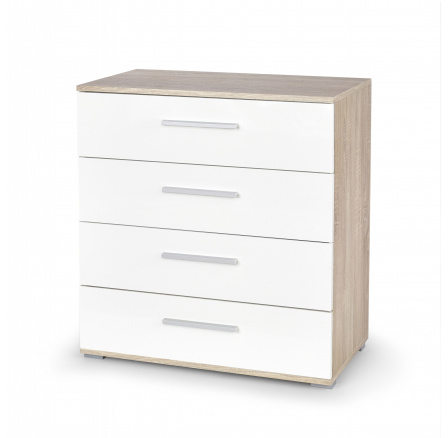 Komoda LIMA KM-3, dub sonoma/biela