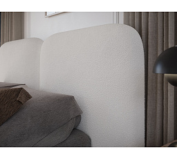 Bed Ollival 180x200 s kovovým rámom a úložným boxom, biely zamat Paolli 01 1