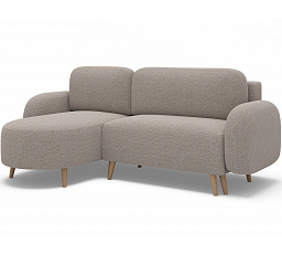 Bawal corner sofa with sleeping function and storage compartment, beige bouclé, left-hand side Royal 18 188x100 Left 1