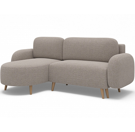 Bawal corner sofa with sleeping function and storage compartment, beige bouclé, left-hand side Royal 18 188x100 Left 1 Bawal corner sofa with sleeping function and storage compartment, beige bouclé, left-hand side Royal 18 188x100 Left 1
