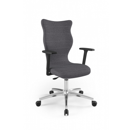 Kancelárske otočné kreslo PERTO PLUS , leštený hliník Palladium 01 veľkosť 7