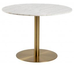 Okrúhly stôl Corby mramor/zlatý 105 cm