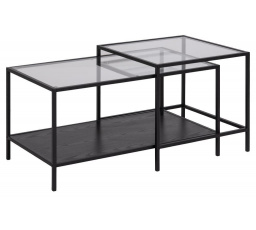 Sada konferenčných stolíkov Seaford sklenené dosky