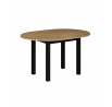 Rozkladací stôl dub zlatý craft/čierny 100140x100 ST3-FXJG