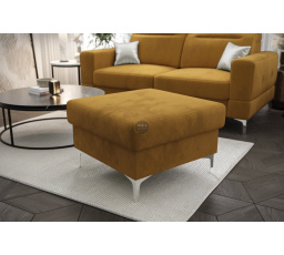 Taburet čalúnený MALIBU 70 x 70 cm - žltá