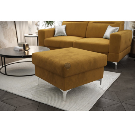 Taburet čalúnený MALIBU 70 x 70 cm - žltá Taburet čalúnený MALIBU 70 x 70 cm - žltá