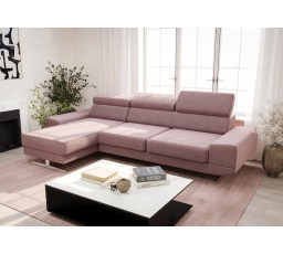 Rohová sedacia súprava MILANO MINI 270 cm - ružová, ľavá