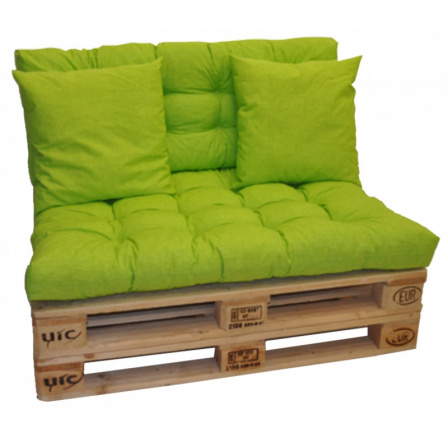 Vankúše na paletový nábytok - svetlozelená látka