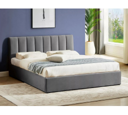 Posteľ s úložným priestorom MONTREAL Velvet, 140x200 cm, sivý Aksamit 192
