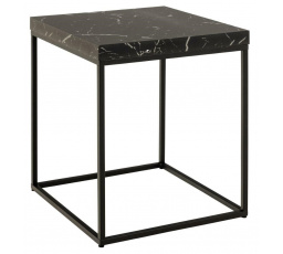 Stolík Barossa 40x40cm čierny mramor