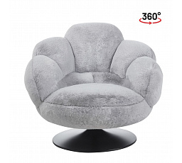 Otočné relaxačné kreslo tk. futerková šedá FR8-FXJG