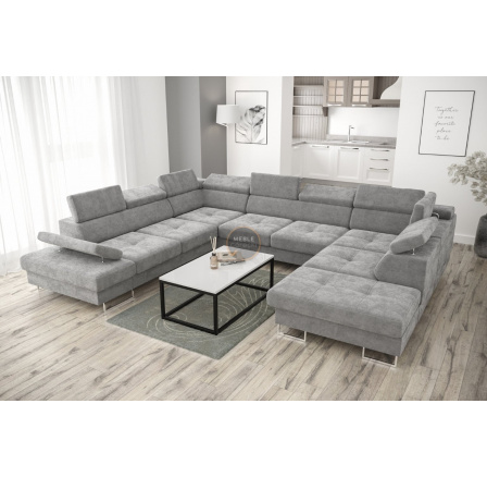 Rohová sedacia súprava GALAXY MAX I s funkciou spania 280x350x225 - sivá, ľavá Rohová sedacia súprava GALAXY MAX I s funkciou spania 280x350x225 - sivá, ľavá