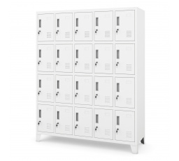 Biela Kovová šatníková skriňa BHP: ROBERT 1360 x 1720 x 450 mm