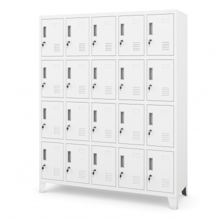 Biela Kovová šatníková skriňa BHP: ROBERT 1360 x 1720 x 450 mm