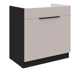 Dolná skrinka ARONA - 80 ZL 1S BB, Čierna mat/Kašmír