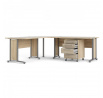 Písací stôl OFFICE 80400/304, Dub sonoma/silver grey