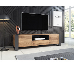 TV komoda WOOD II, dub wotan / antracit