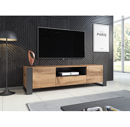 TV komoda WOOD II, dub wotan / antracit TV komoda WOOD II, dub wotan / antracit