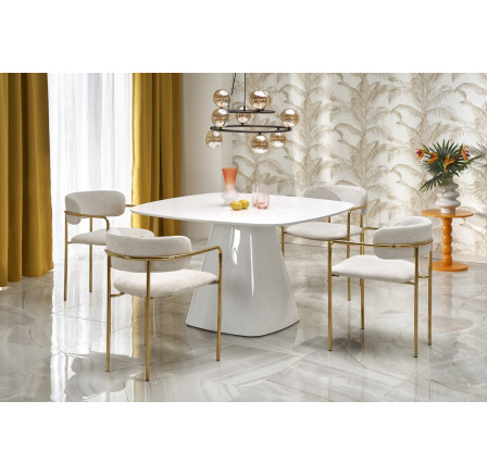 Jedálenský stôl FLAVIO, biely