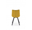 Jedálenská stolička K332 VELVET, Horčicový Bluvel 68/Čierna