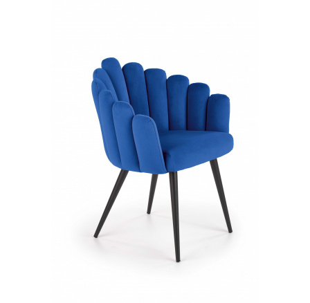 Jedálenská stolička K410, tmavomodrý Velvet