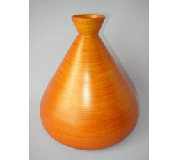 Bambusová váza široká oranžová