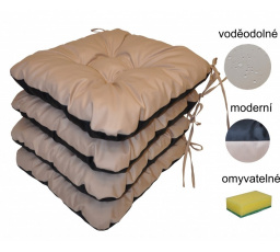 Béžový vodoodolný podsedák - set 4 kusy